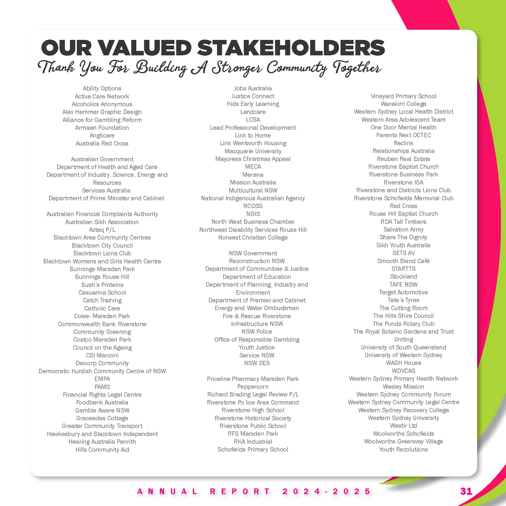Stakeholders
