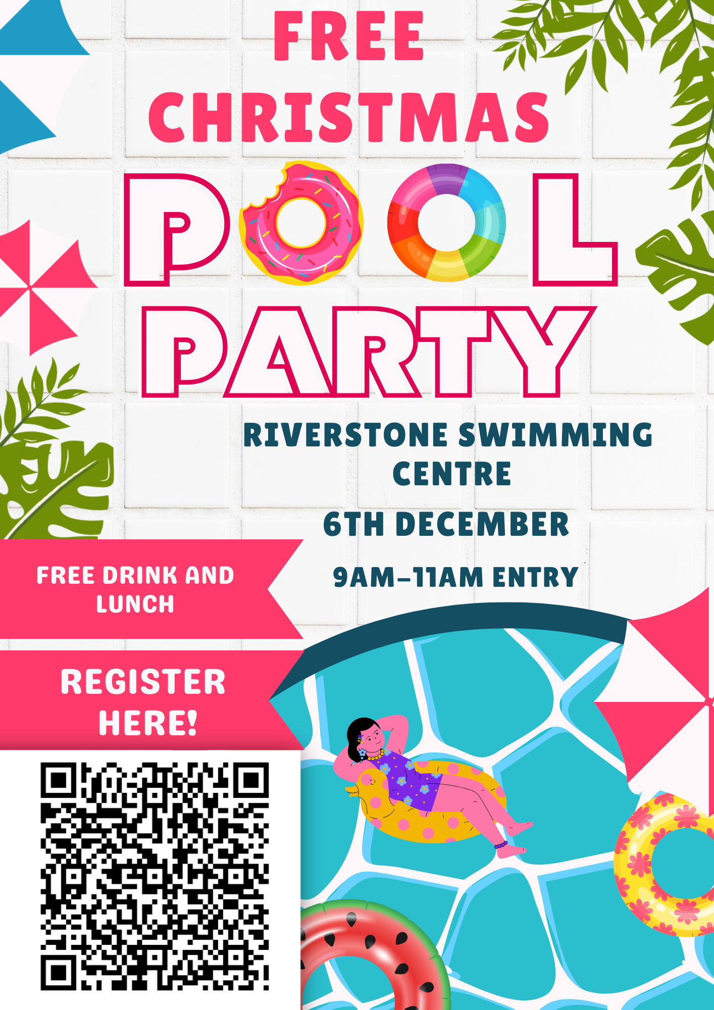 Pool Party 6th December 25 flyer
